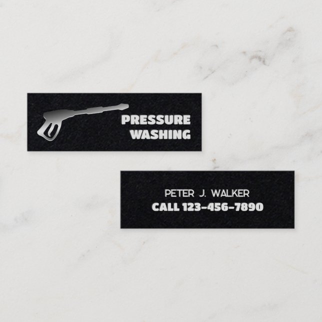 Minitarjeta De Visita 🚗 💨 presión Lavado Premium (Anverso / Reverso)