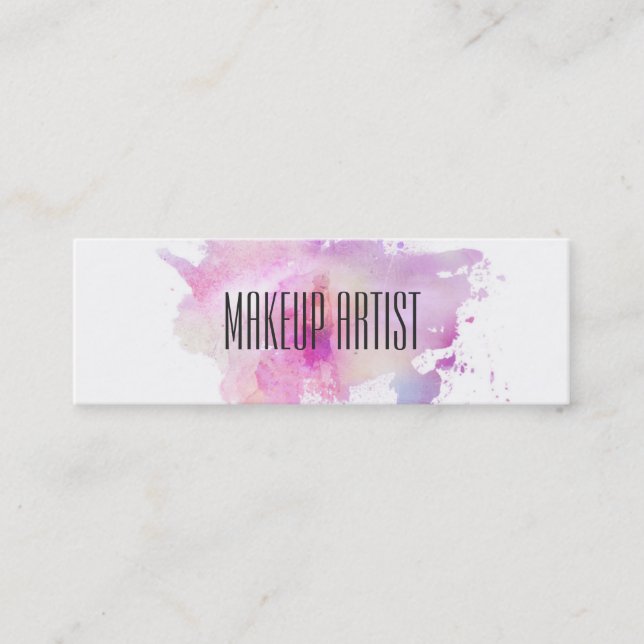 Minitarjeta De Visita presupuesto moderno elegante de la púrpura de la (Anverso)