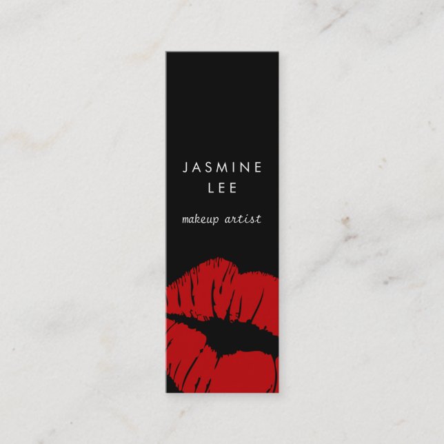 Minitarjeta De Visita presupuesto moderno elegante del artista de (Anverso)