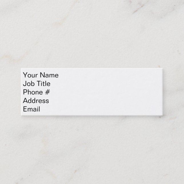 Minitarjeta De Visita Primera impresión (Anverso)