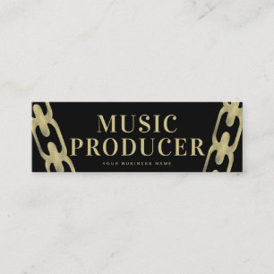 Minitarjeta De Visita Productor de la industria musical de DJ BLACK con 