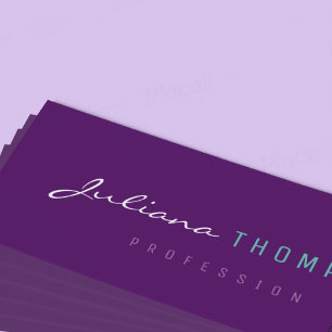 Minitarjeta De Visita Prof. mujeres minimalistas violetas