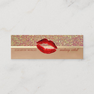 Minitarjeta De Visita Profesional, Brillo Moderno, Labios, Artista de Ma