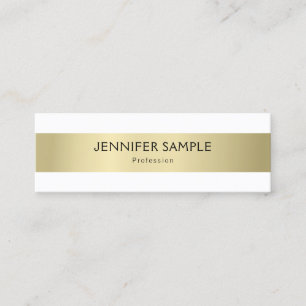 Minitarjeta De Visita Profesional creativo Simple Plata Oro Moderno