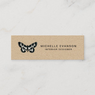 Minitarjeta De Visita Profesional del logotipo de mariposa de época