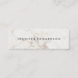 Minitarjeta De Visita Profesional elegante y elegante de mármol blanco