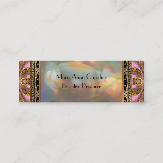 Minitarjeta De Visita Profesional flaco elegante de Baarnetscue (Anverso)