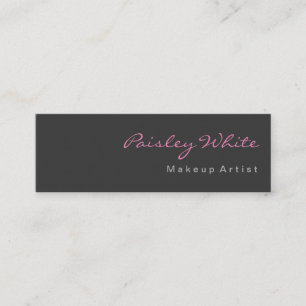 Minitarjeta De Visita Profesional moderno simple limpio rosado gris