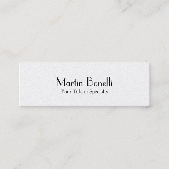 Minitarjeta De Visita Profesional único especial delgado (Anverso)