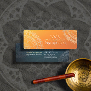 Minitarjeta De Visita Profesor de Meditación de Yoga Mandala Moderno Nar