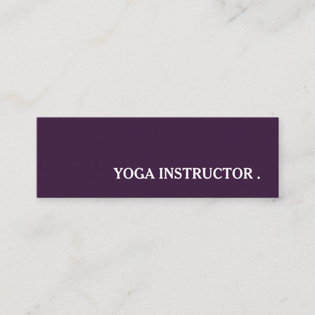 Minitarjeta De Visita Profesor instructor de yoga (Anverso)