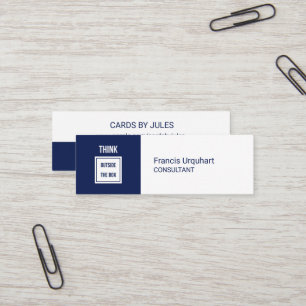 Minitarjeta De Visita Professional Think outside box Navy Blue Modern