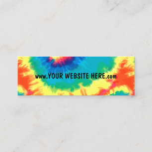 Minitarjeta De Visita Promoción retra del Web site del teñido anudado
