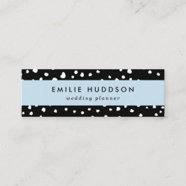 Minitarjeta De Visita Puntos dálmatas, puntos dálmatas, blanco y negro