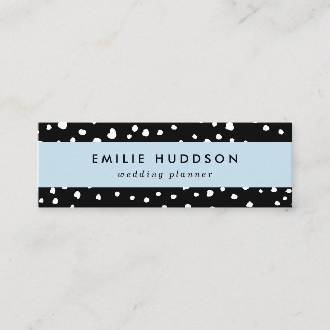 Minitarjeta De Visita Puntos dálmatas, puntos dálmatas, blanco y negro (Anverso)