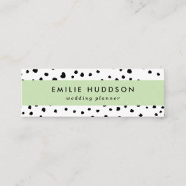 Minitarjeta De Visita Puntos dálmatas, puntos dálmatas, blanco y negro