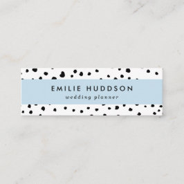 Minitarjeta De Visita Puntos dálmatas, puntos dálmatas, blanco y negro