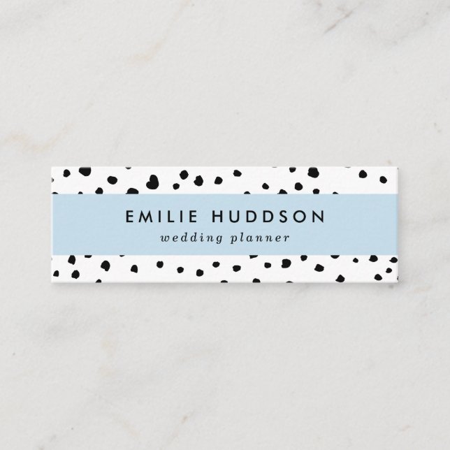 Minitarjeta De Visita Puntos dálmatas, puntos dálmatas, blanco y negro (Anverso)