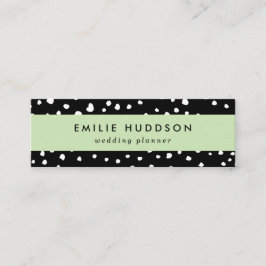 Minitarjeta De Visita Puntos dálmatas, puntos dálmatas, blanco y negro