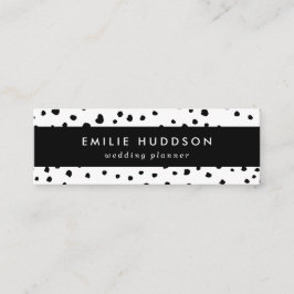 Minitarjeta De Visita Puntos dálmatas, puntos dálmatas, blanco y negro
