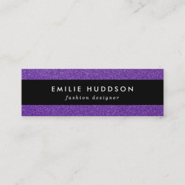 Minitarjeta De Visita Purpurina púrpura, espárrago, fondo Purpurina