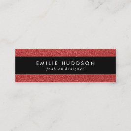 Minitarjeta De Visita Purpurina Rojo, Esparkle, Fondo Purpurina