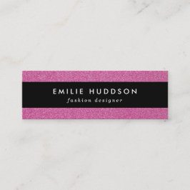 Minitarjeta De Visita Purpurina rosado, espárrago, fondo Purpurina