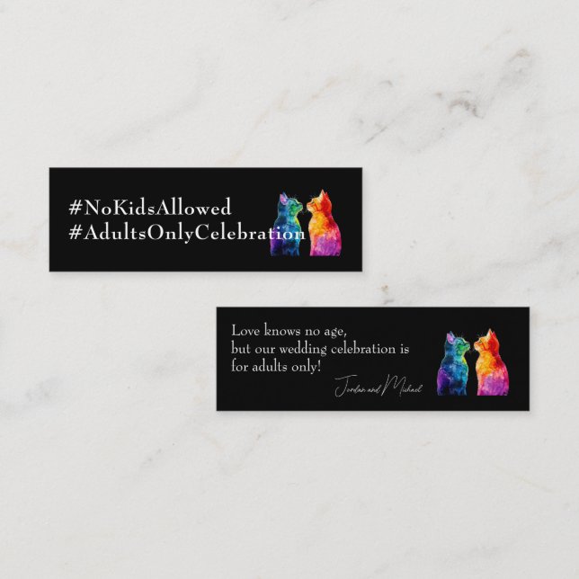 Minitarjeta De Visita 🌈  Purrfectly Yours: Purrfectly 4 Grown-Ups card (Anverso / Reverso)