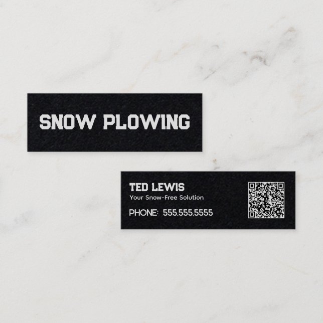 Minitarjeta De Visita QR de la flor de nieve (Anverso / Reverso)