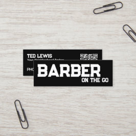 Minitarjeta De Visita QR de Personalizado de barbero móvil