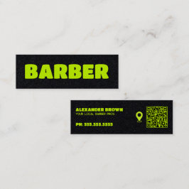 Minitarjeta De Visita QR de Personalizado de mapas de Barber