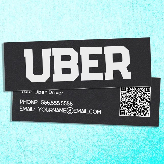 Minitarjeta De Visita QR del controlador de Uber (Uber Driver QR Mini Business Cards)