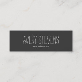 Minitarjeta De Visita Quiroso, caprichoso, simple negro, Minimalista