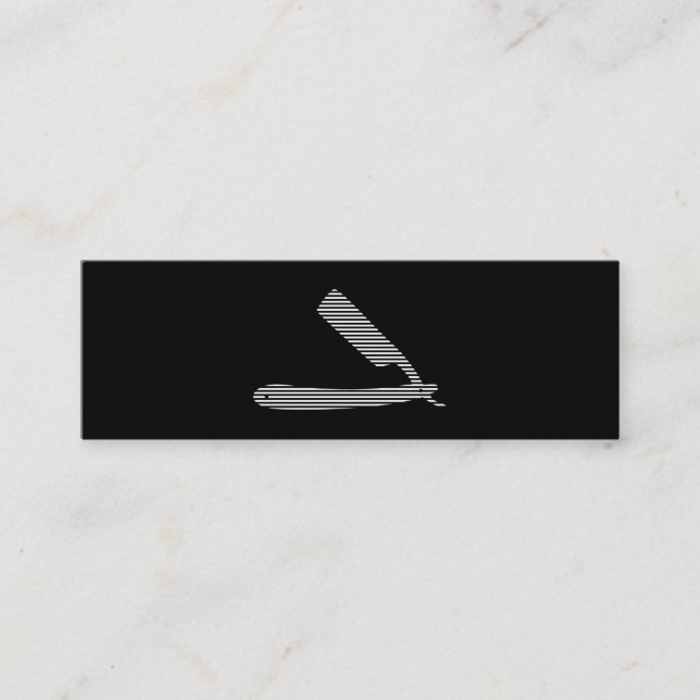 Minitarjeta De Visita rayas de la maquinilla de afeitar (Anverso)