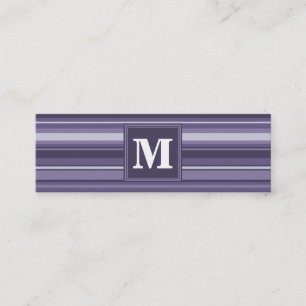 Minitarjeta De Visita Rayas moradas monográficas