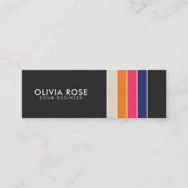 Minitarjeta De Visita Rayas retro vintage de los años 70