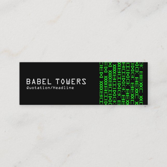 Minitarjeta De Visita Real escritura extranjera (Anverso)