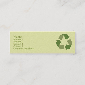 Minitarjeta De Visita Recicle - flaco