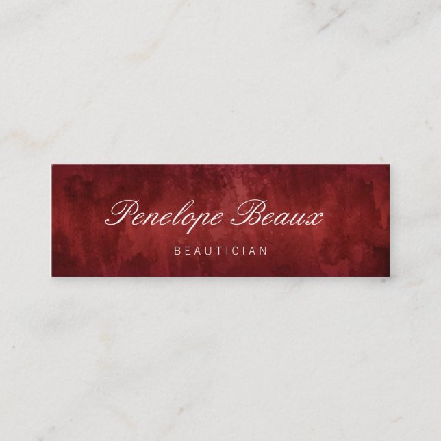 Minitarjeta De Visita Red Vintage de moda (Anverso)