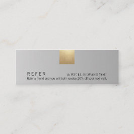 Minitarjeta De Visita Referencia de acento dorado elegante y moderno