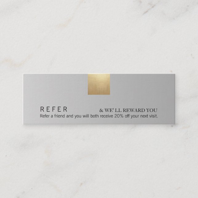 Minitarjeta De Visita Referencia de acento dorado elegante y moderno