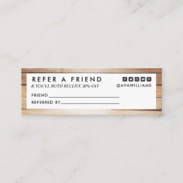 Minitarjeta De Visita Referencia de diseño moderno de madera lujosa