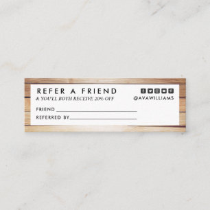 Minitarjeta De Visita Referencia de diseño moderno de madera lujosa