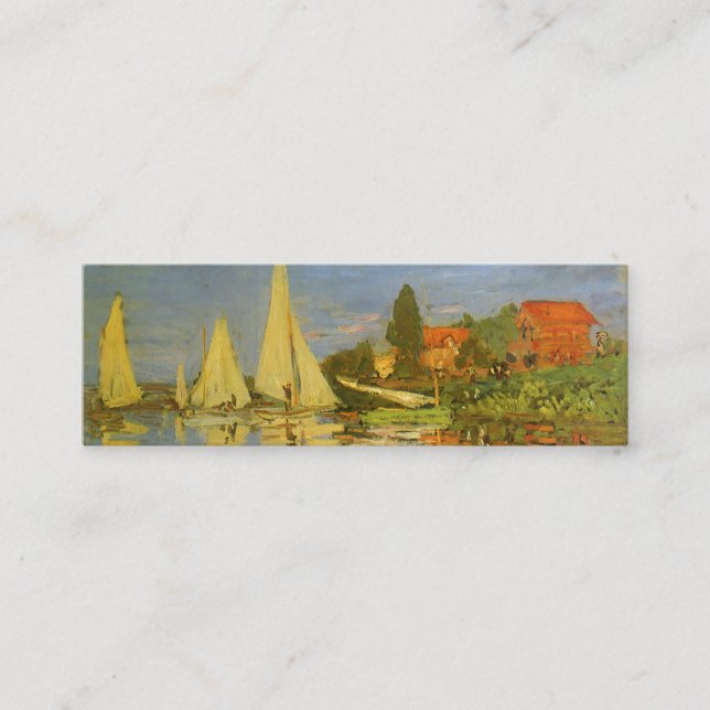 Minitarjeta De Visita Regatta en Argenteuil por Claude Monet (Anverso)