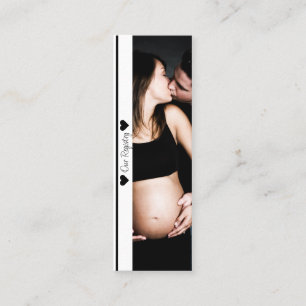 Minitarjeta De Visita Registro de Baby Shower con Foto Mínima Insert