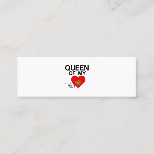 MINITARJETA DE VISITA REINA DE MI CORAZÓN (Anverso)