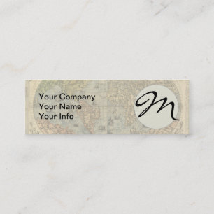 Minitarjeta De Visita Renacimiento del Mapa Antiquev de Forlani de 1565