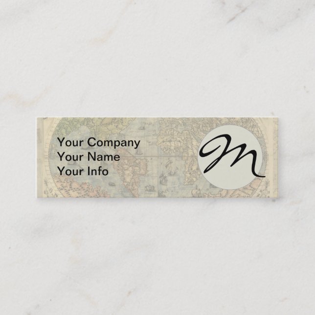 Minitarjeta De Visita Renacimiento del Mapa Antiquev de Forlani de 1565 (Anverso)