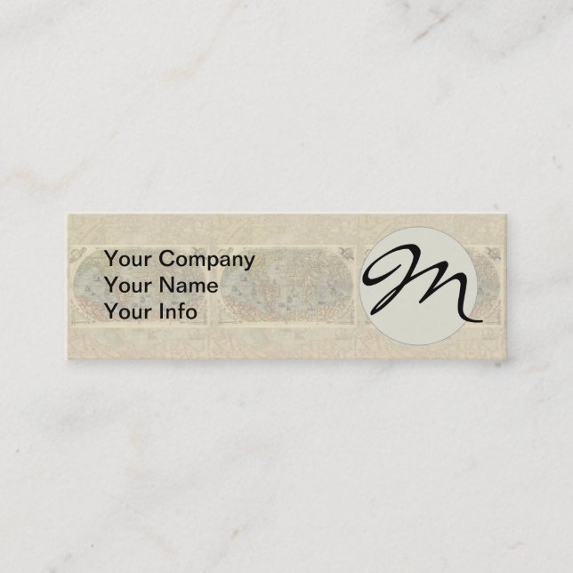 Minitarjeta De Visita Renacimiento del Mapa Antiquev de Forlani de 1565 (Anverso)