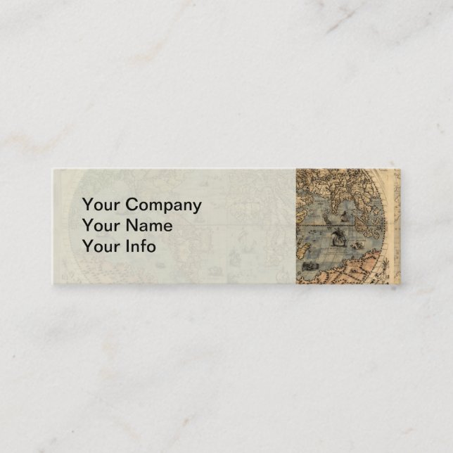 Minitarjeta De Visita Renacimiento del Mapa Antiquev de Forlani de 1565 (Anverso)